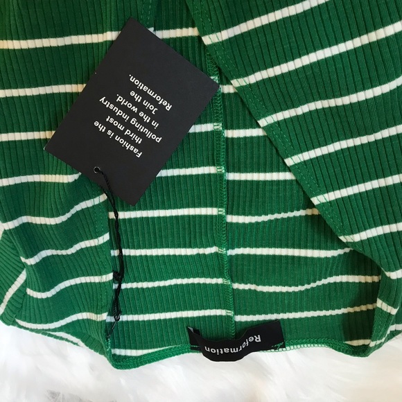 NWT Lucky stripe reformation tulip wrap dress XS - Picture 4 of 4